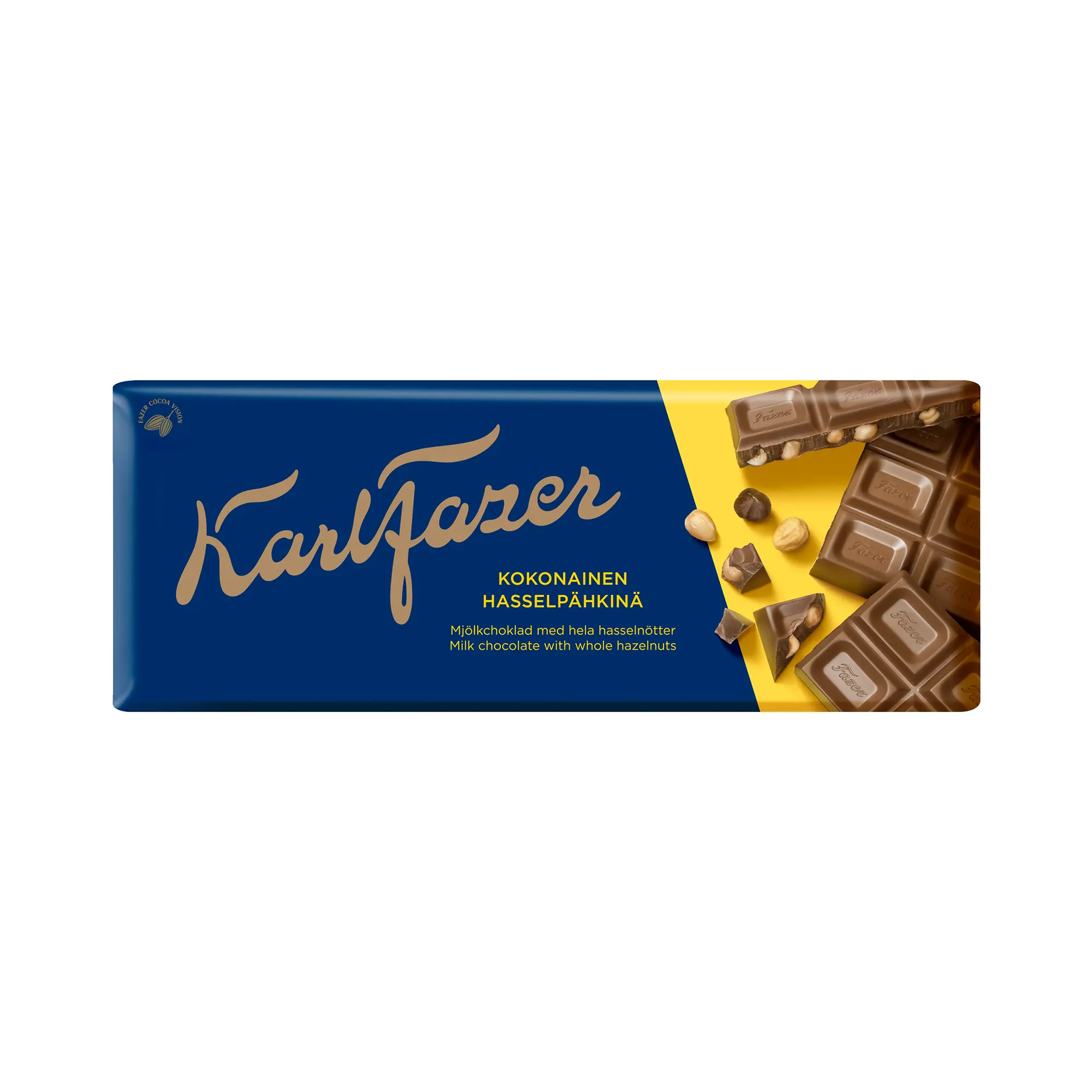 チョコのほとんど青い包み紙がある。